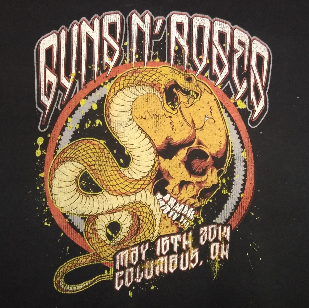 Guns 'N' Roses concert shirt 2014 tour RARE